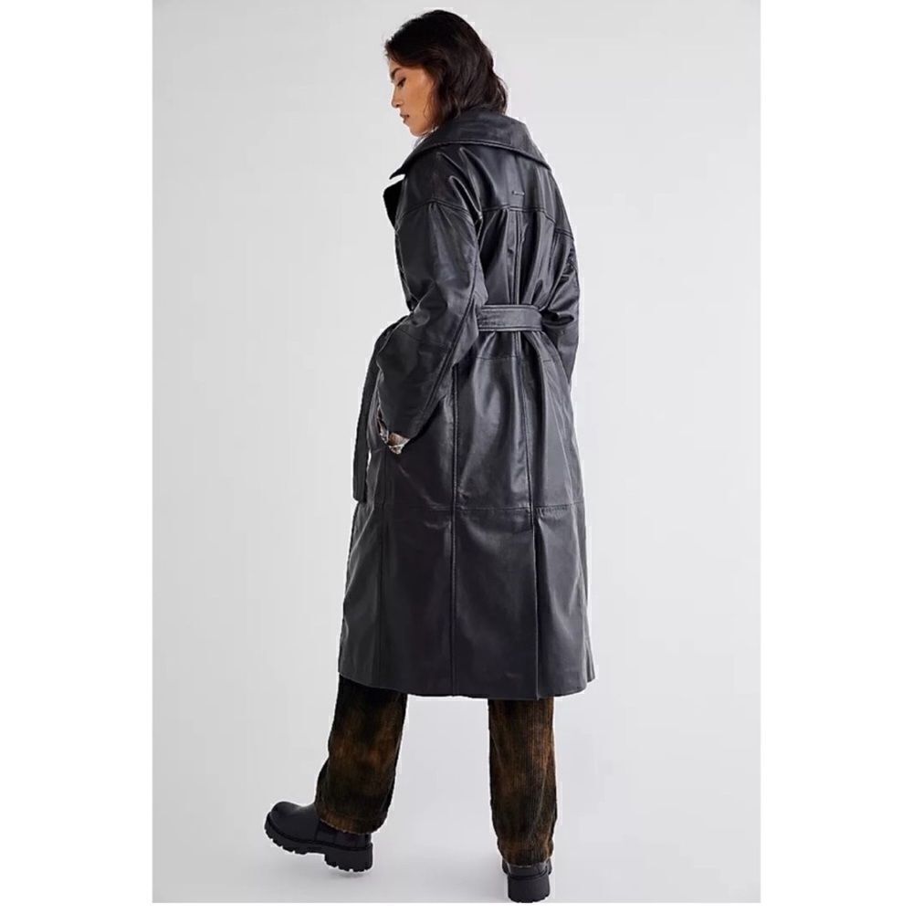 Deadwood Olga Leather Trench Coat - Picture 3 of 13
